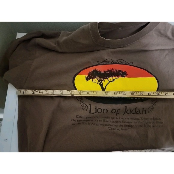 Vintage Rastafari T-Shirt Lion Of Judah Reggae Culture Men's XL XXL ? Distressed - Picture 7 of 8